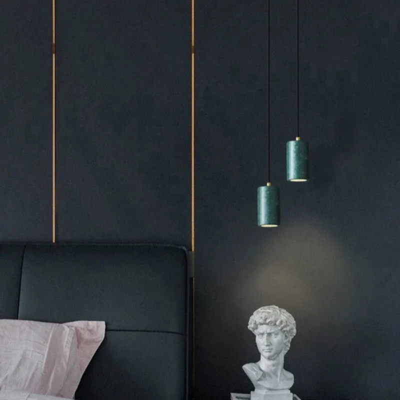 Elegant Stone Pendant LED Lamp