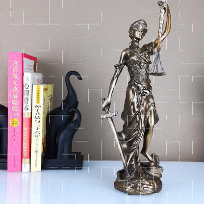 Elegant Female Justice Sculpture Figure
