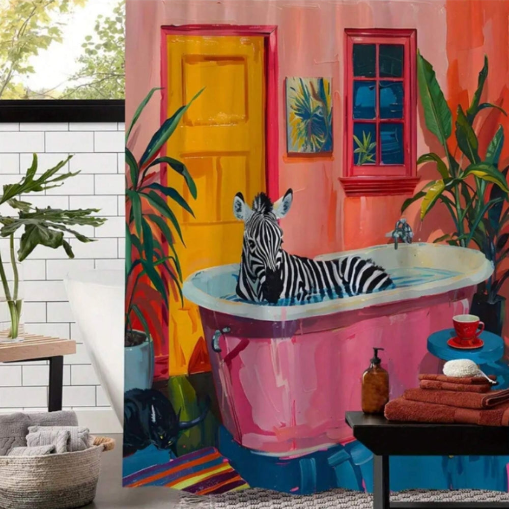 Colorful Zoo Pattern Window Drapes - Luxicro