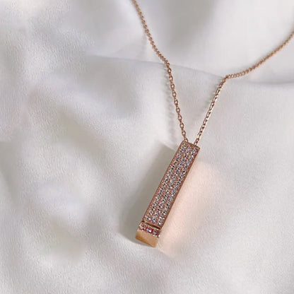 Invisible Message Bar Necklace