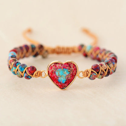 Beautiful Gemstone Heart Shaped Bracelet