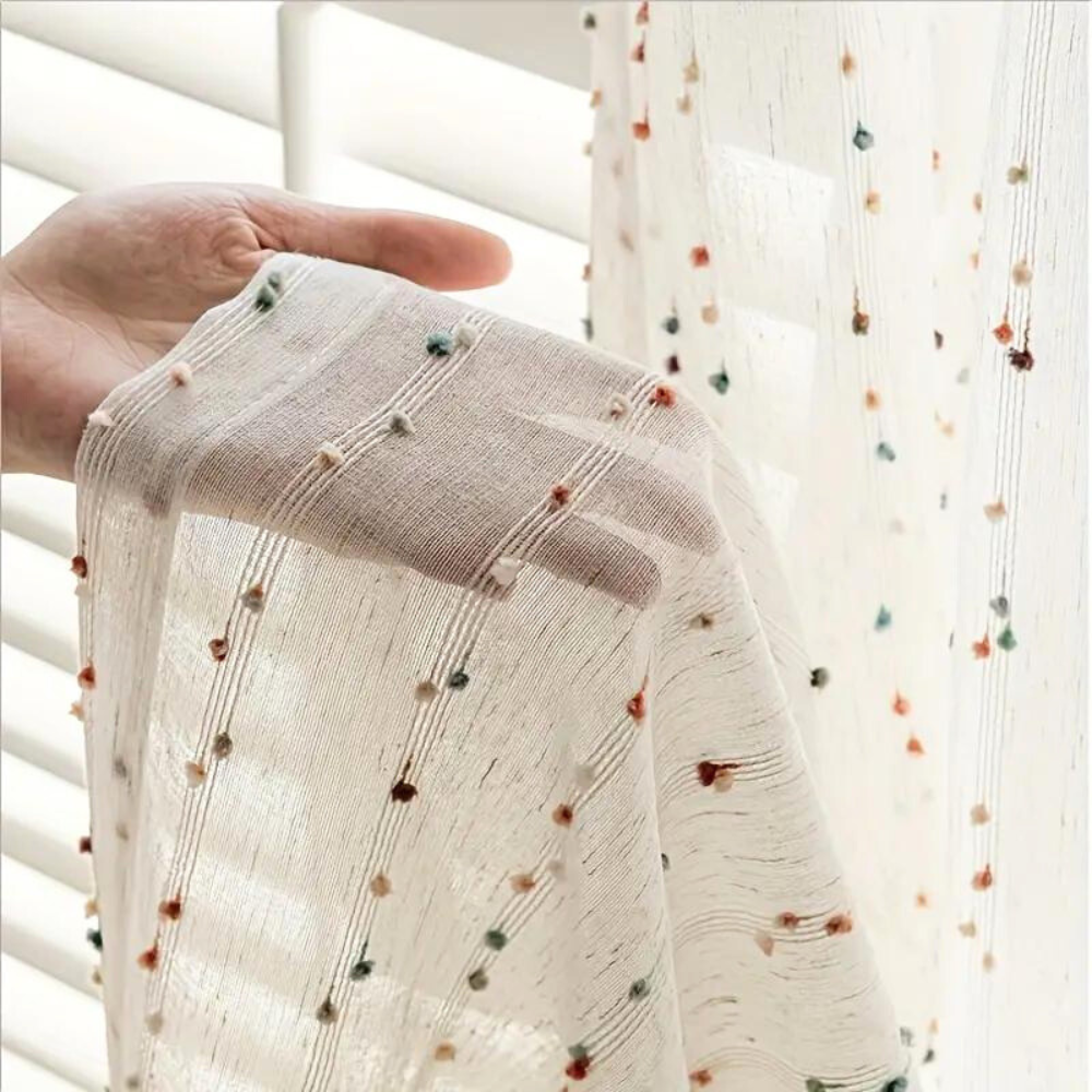 Colorful Sheer Net Window Curtain