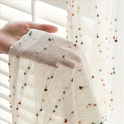 Colorful Sheer Net Window Curtain