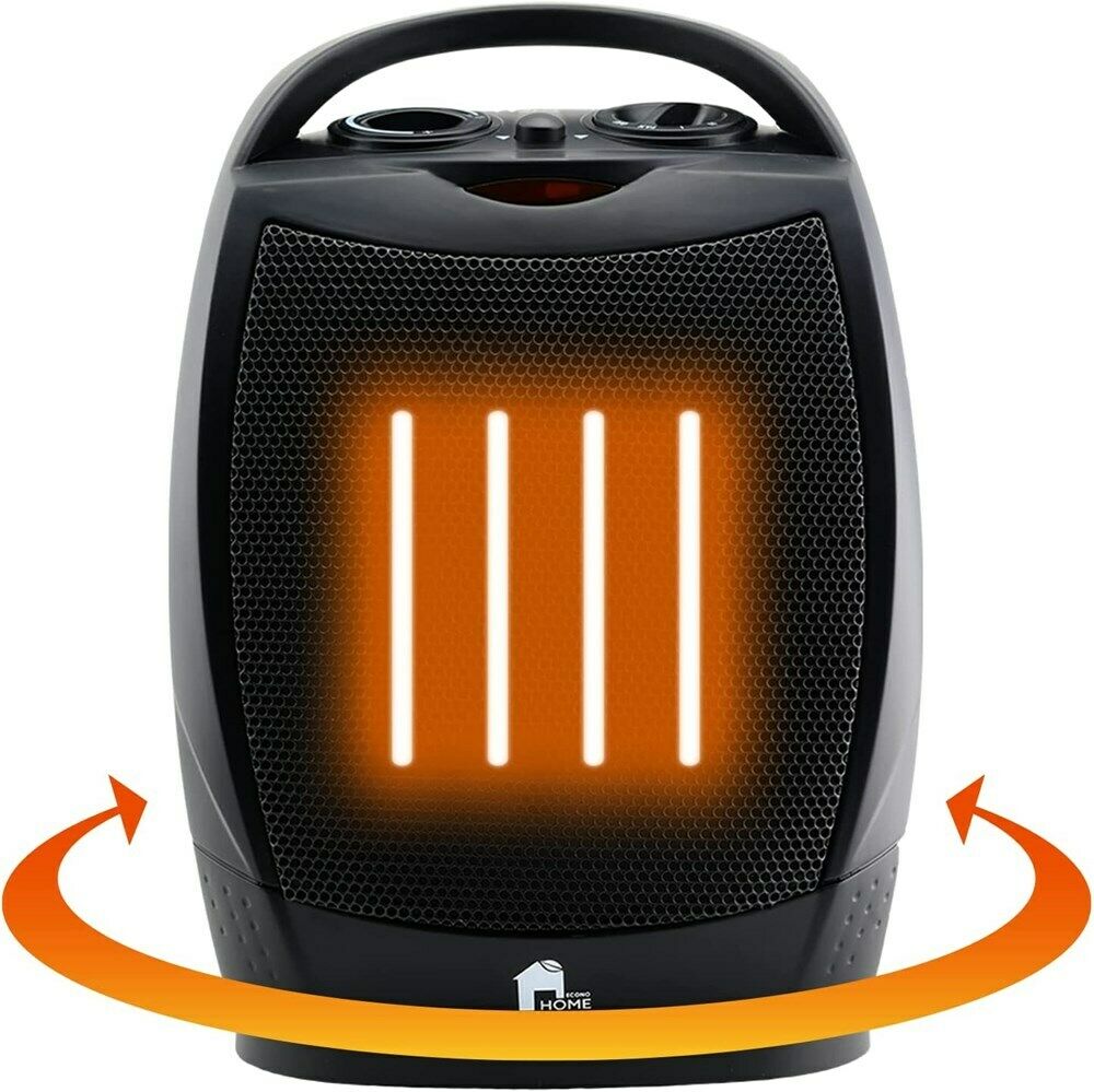 Compact Personal Heater with Silent Oscillation Thermostat - Luxicro