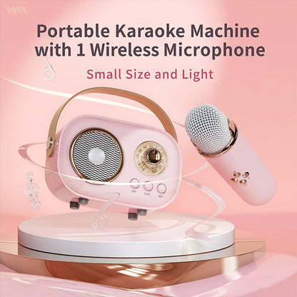 Compact Karaoke Machine & Bluetooth Wireless Speaker
