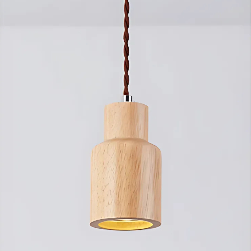 Farmhouse Style Wood LED Pendant Light