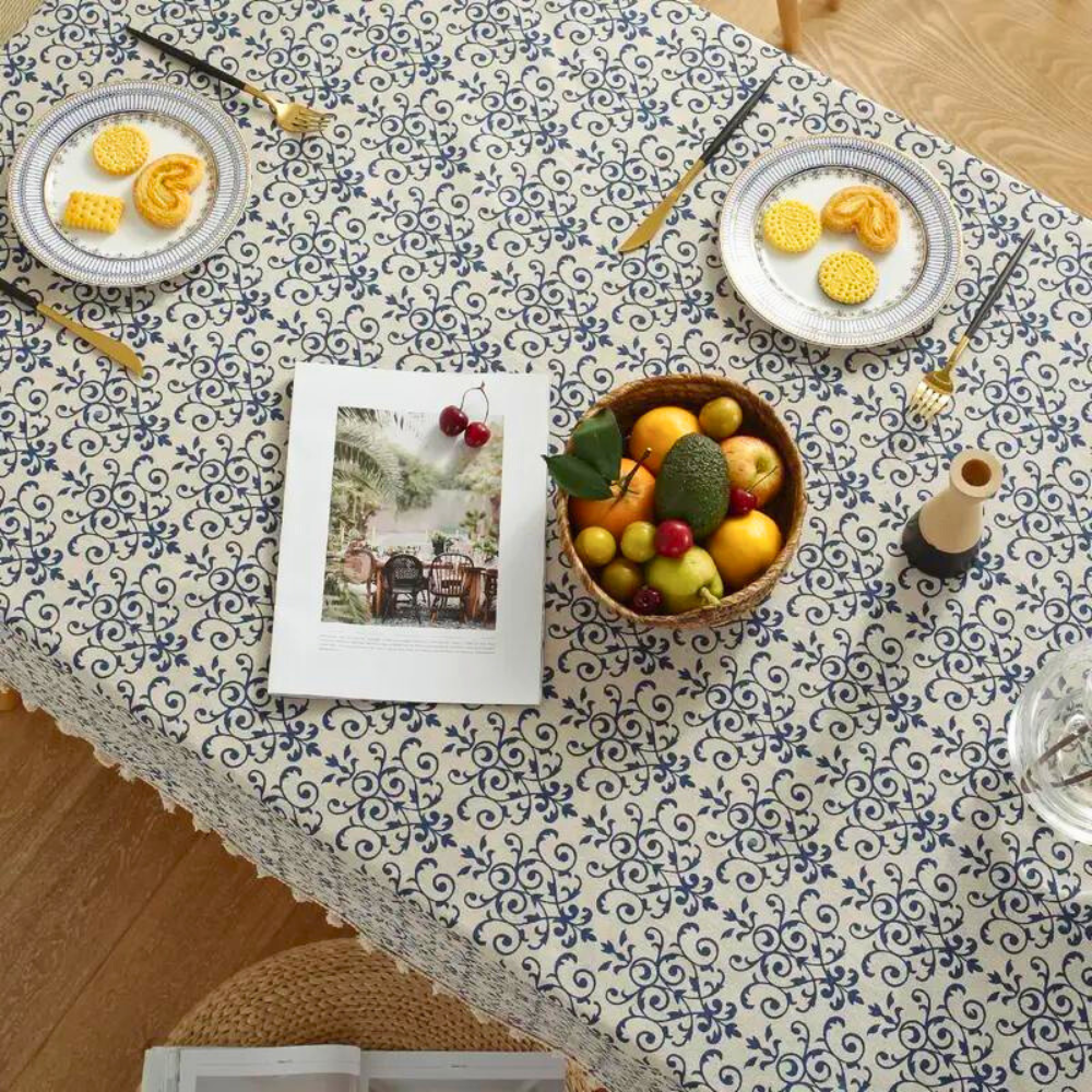 Rustic Floral Printed Table Cover - Luxicro