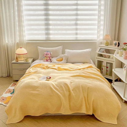 Natural Fiber Plush Throw Blanket