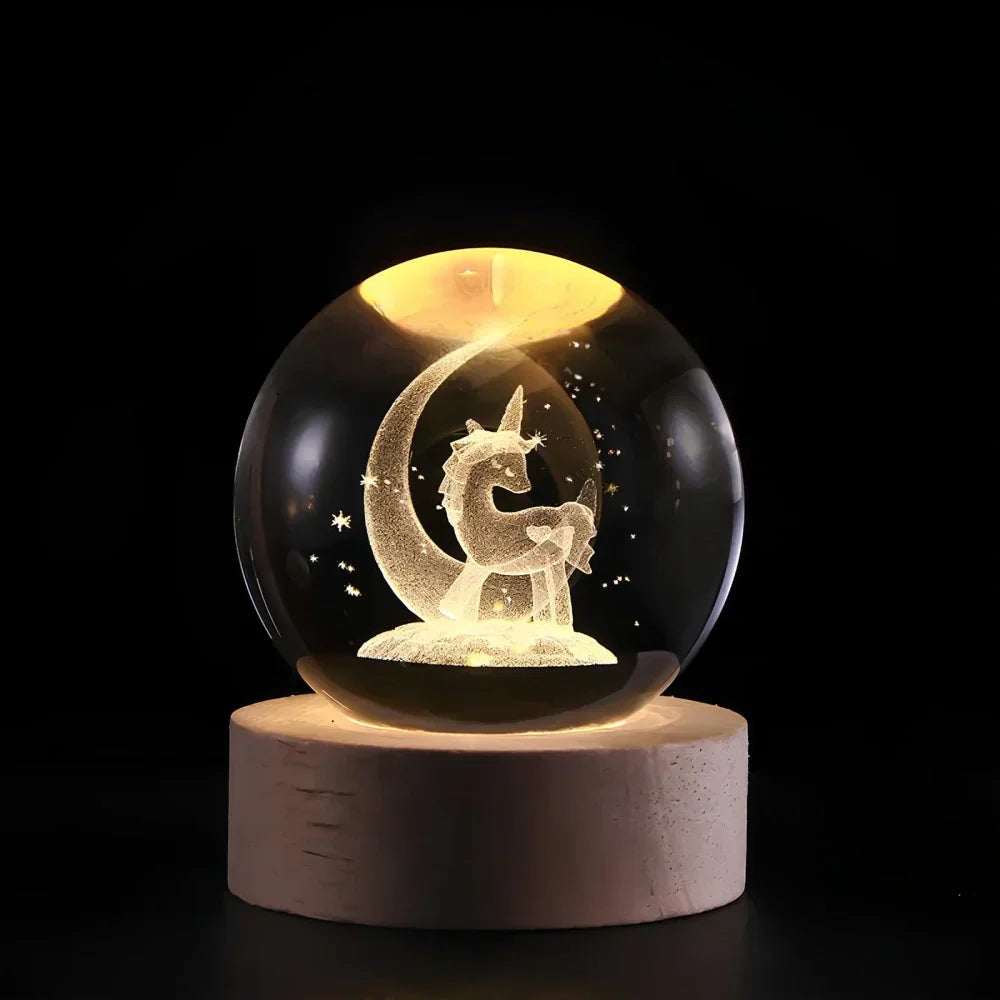 Beautiful 3D Crystal Orb Decor