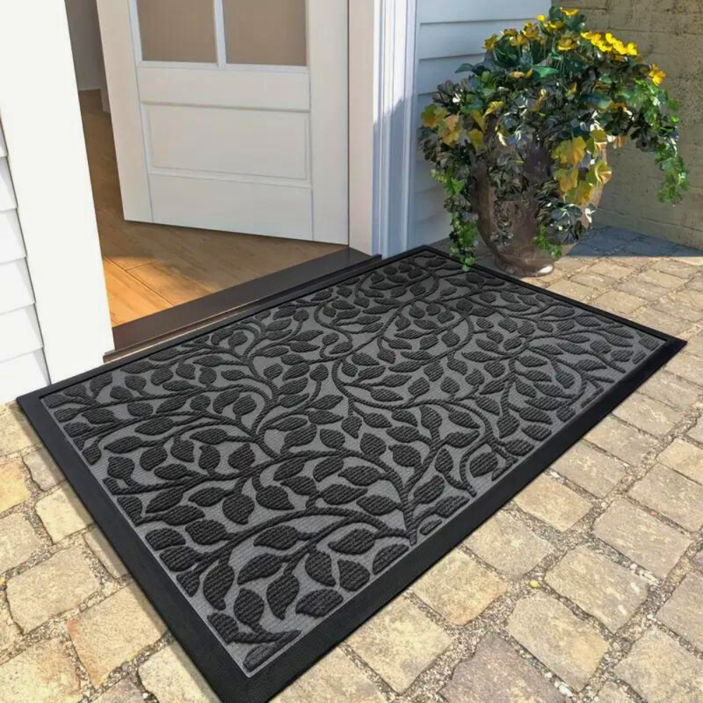 Classy Green Welcome Mat