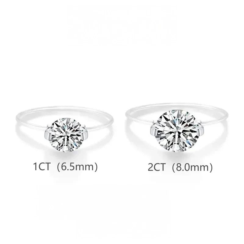 Elegant 1-2 Carat Moissanite Engagement Ring