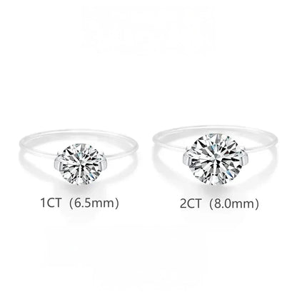 Elegant 1-2 Carat Moissanite Engagement Ring