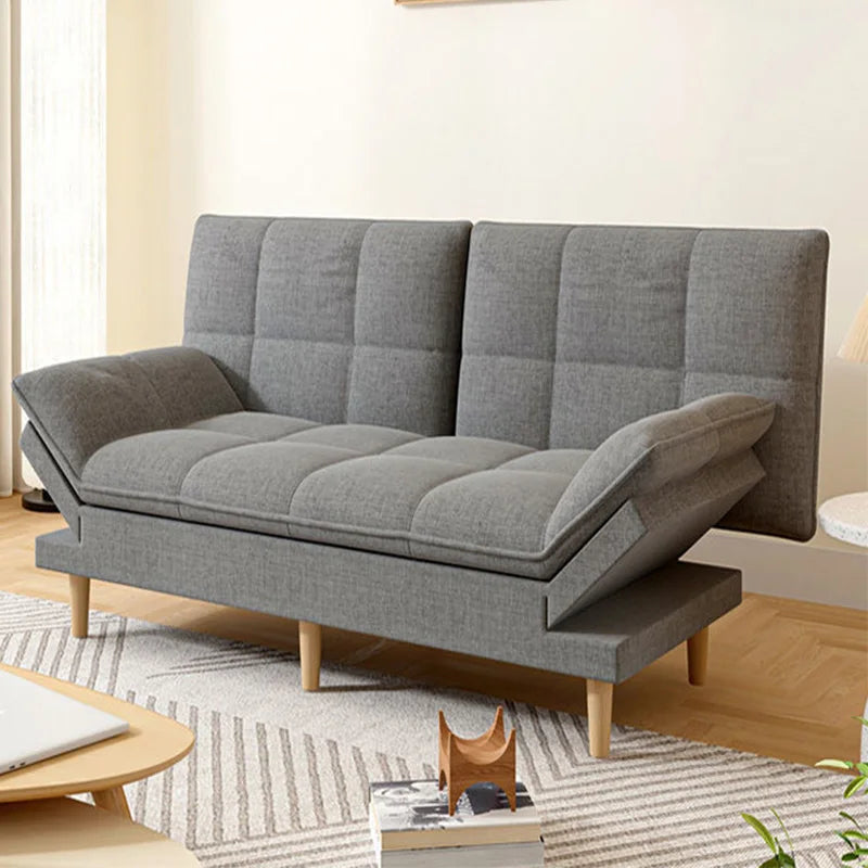 Plush Fake Leather Foldable Sleeper Sofa Bed - Luxicro