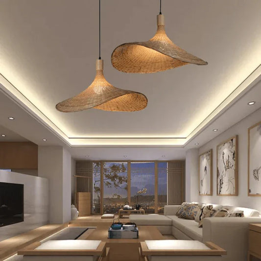 Bohemian Woven Rattan Pendant Lamp - Luxicro