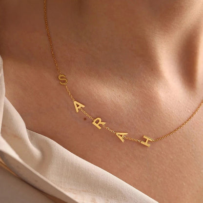 Personalized Monogram Unique Bar Necklace