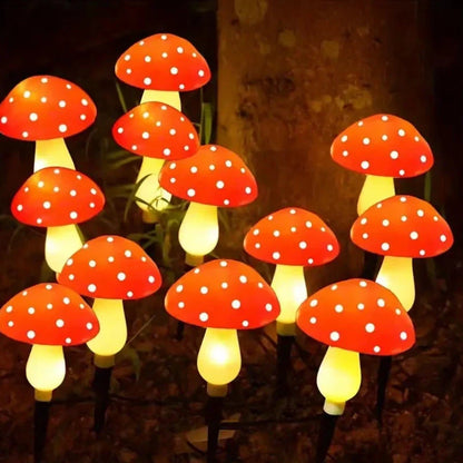Solar Powered Mushroom Garden Lamp