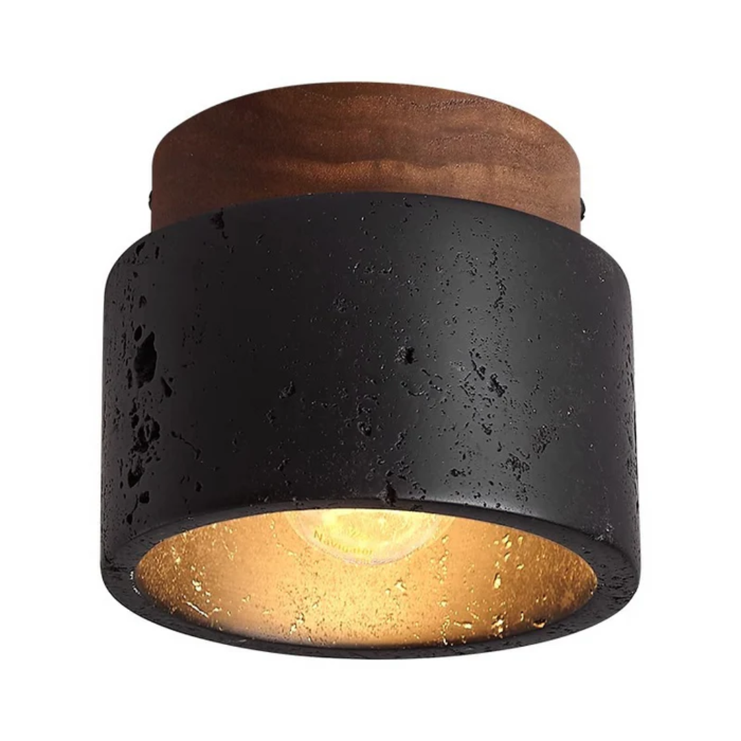 Rustic Rock Inspired Overhead Lamp