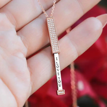 Invisible Message Bar Necklace