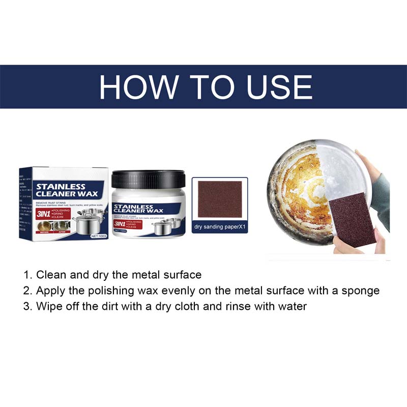 Powerful Steel Cleaning Wax Paste