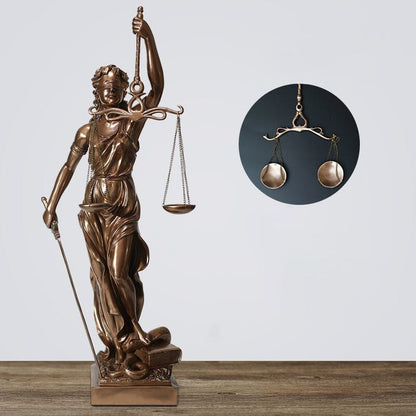 Elegant Female Justice Sculpture Figure
