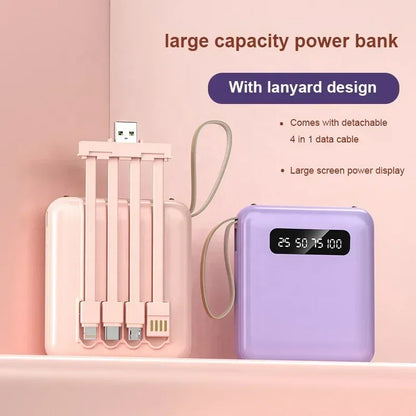 Portable 4-in-1 Quick Charge Power Bank