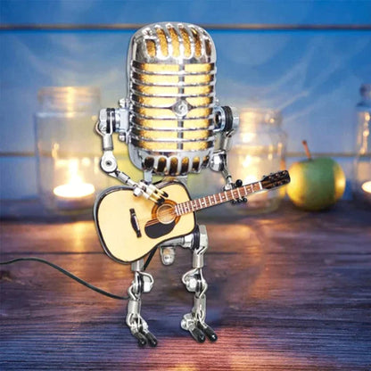 Vintage Robot Microphone Figure