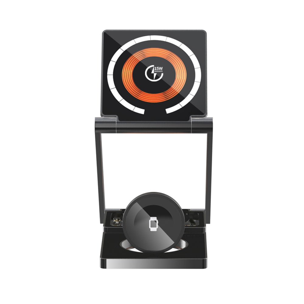 Compact 3 in 1 Wireless Fast Charging Pad