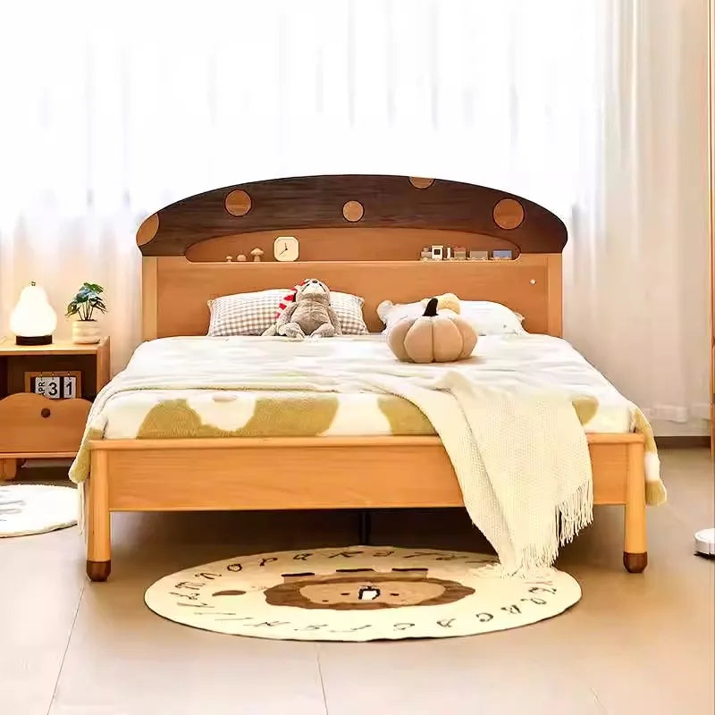 Sturdy Wooden Low Profile Bed Frame - Luxicro