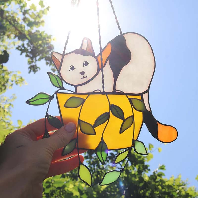 Vibrant Kitty Glass Window Cling