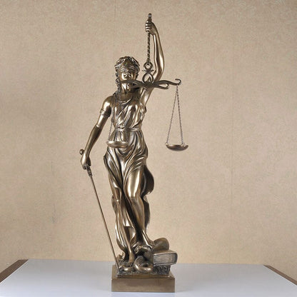 Elegant Female Justice Sculpture Figure