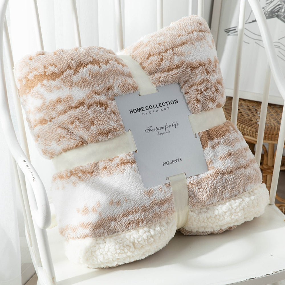 Cozy Fuzzy Synthetic Throw Blanket
