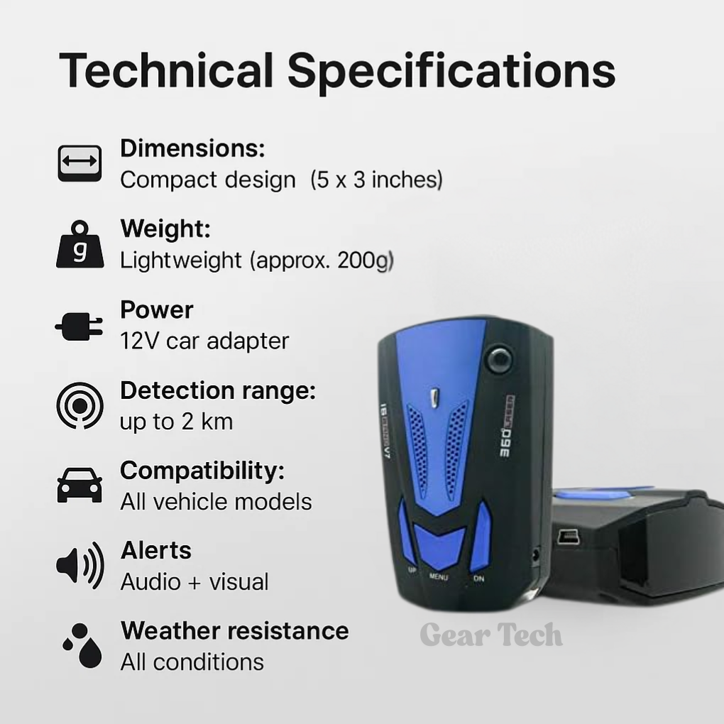 Advanced Radar Detector for Car with Long Range Alert