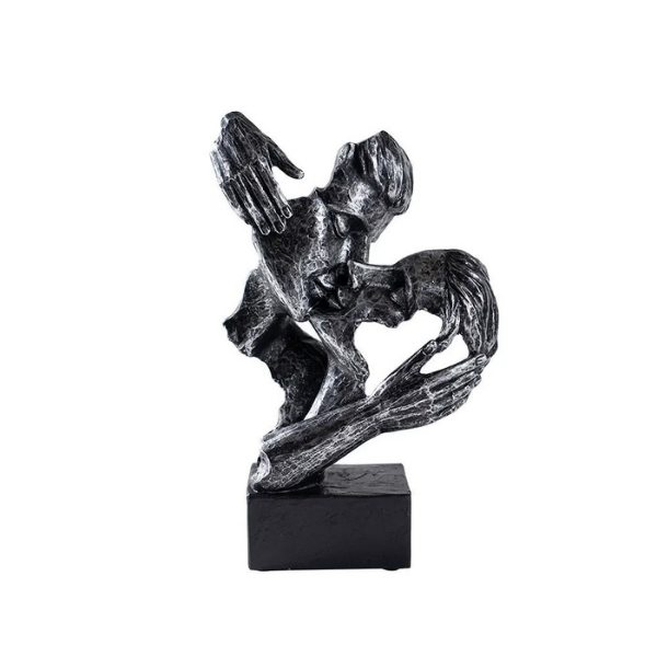 Romantic Lovers Figurine – Contemporary Art Statue for Home