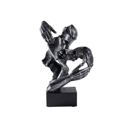 Romantic Lovers Figurine – Contemporary Art Statue for Home