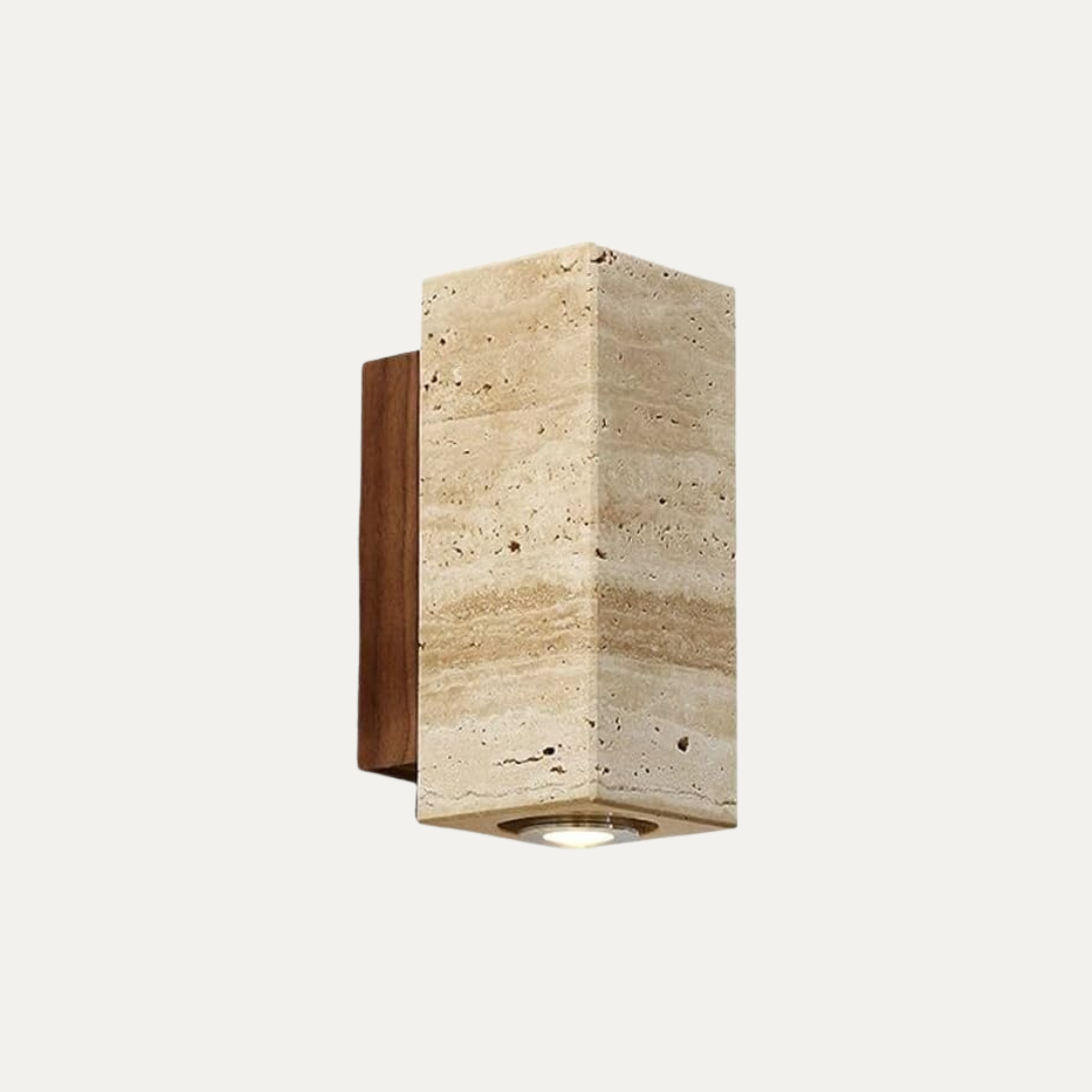 Simple White Wall Sconce Light - Round Square Design
