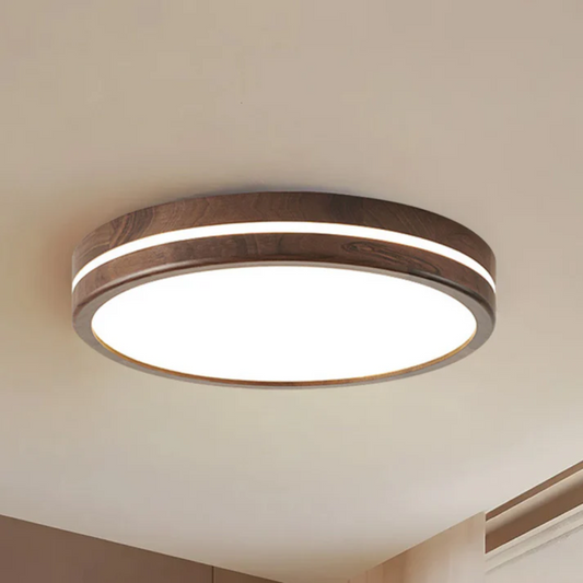 Contemporary Wooden Overhead LED Lamp - Luxicro
