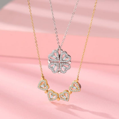 Delicate Lucky Clover Pendant Necklace - Luxicro