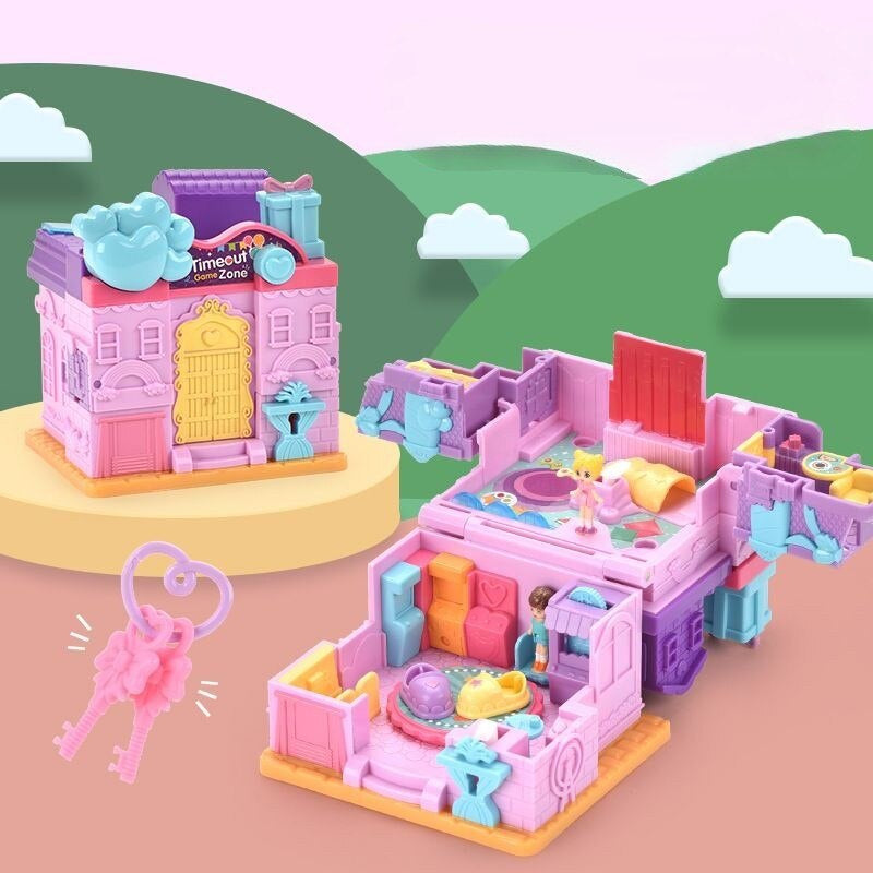 Small Adorable Doll House with Play Areas