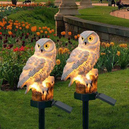 Solar Powered Owl Garden Light Outdoor Decor - Luxicro