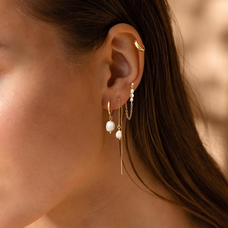 Classic White Pearl Stud Earrings Set - Luxicro