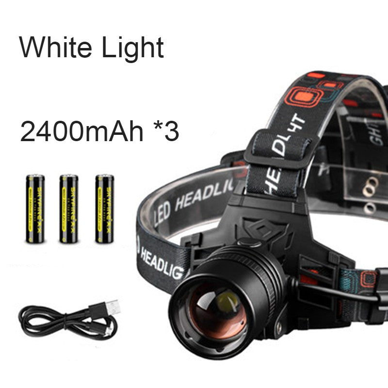Bright Rechargeable Outdoor Headlight with Zoom - Luxicro