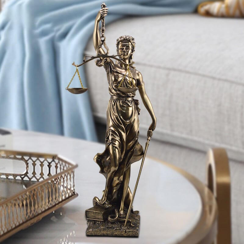 Elegant Female Justice Sculpture Figure