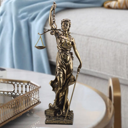 Elegant Female Justice Sculpture Figure