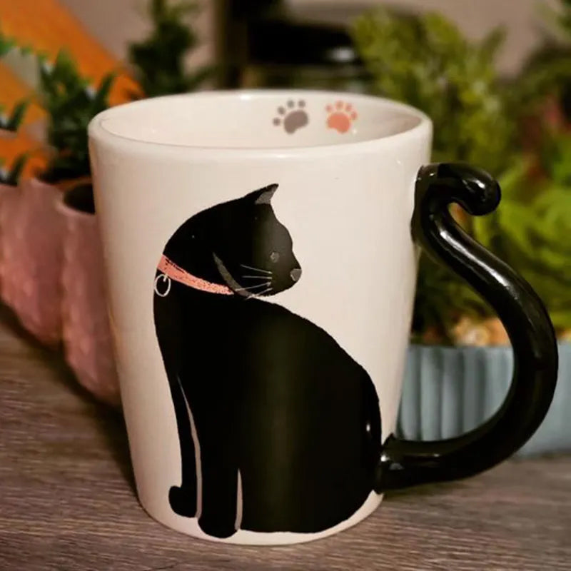 Adorable Black Kitty Good Luck Mug