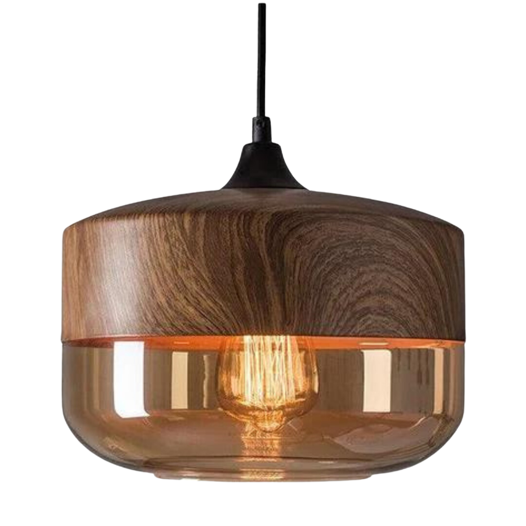 Rustic Wood Hanging Light NordLuna