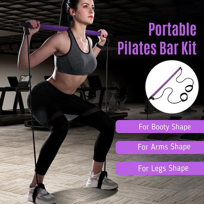 Compact Home Pilates Exercise Bar Kit