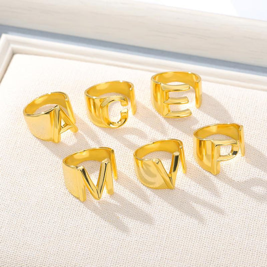 Custom Initial Letter Ring - Luxicro