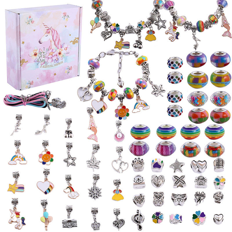 Fun Bead Jewelry Making Kit For Kids With Sparkly Gems
