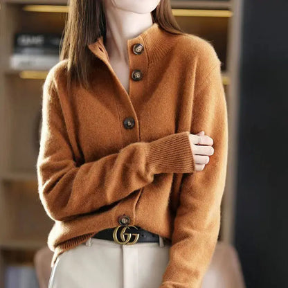 Soft Knit Button Front Cardigan