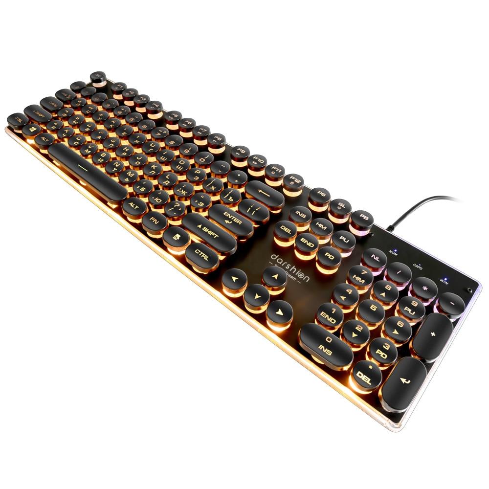 Vintage Round Backlit Keyboard Gaming Keycap Set